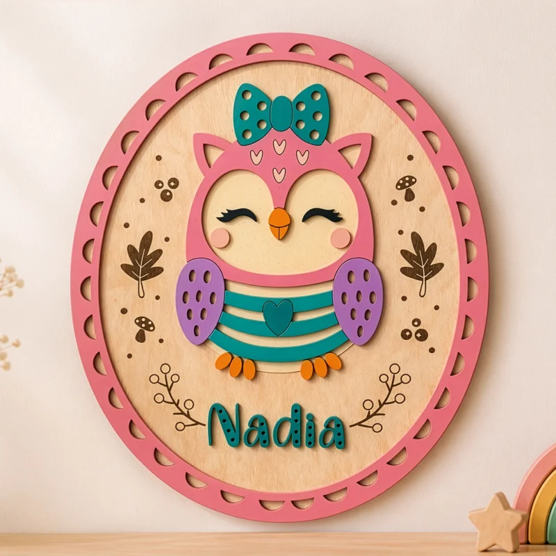 Placa infantil modelo “Lechuza”