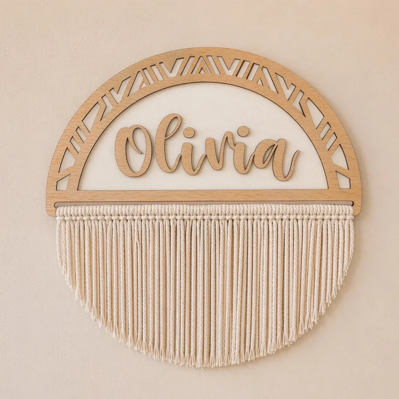 Placa de macramé modelo “Boho”